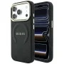 Калъф Guess - Saffiano Peony & Ring MagSafe (GUHMP18LPSAMSECK) - iPhone 18 Pro / iPhone 17 Pro - Черен
