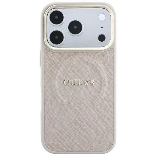 Guess - Saffiano Peony & Ring MagSafe (GUHMP18LPSAMSECP) - iPhone 18 Pro / iPhone 17 Pro - Pink