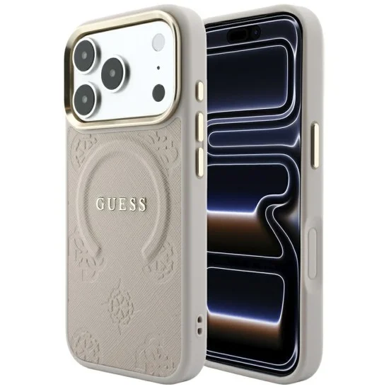 Guess - Saffiano Peony & Ring MagSafe (GUHMP18LPSAMSECP) - iPhone 18 Pro / iPhone 17 Pro - Pink