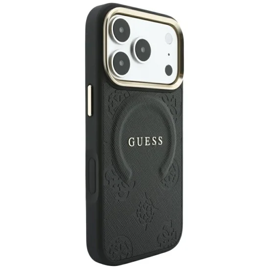 Guess - Saffiano Peony & Ring MagSafe (GUHMP18XPSAMSECK) - iPhone 18 Pro Max / iPhone 17 Pro Max - Black
