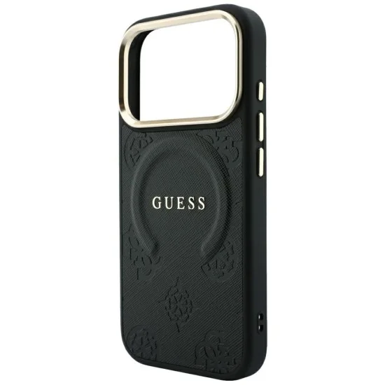 Guess - Saffiano Peony & Ring MagSafe (GUHMP18XPSAMSECK) - iPhone 18 Pro Max / iPhone 17 Pro Max - Black