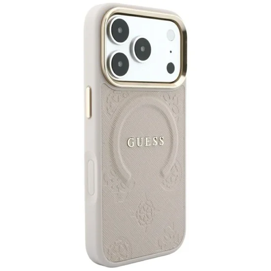 Guess - Saffiano Peony & Ring MagSafe (GUHMP18XPSAMSECP) - iPhone 18 Pro Max / iPhone 17 Pro Max - Pink