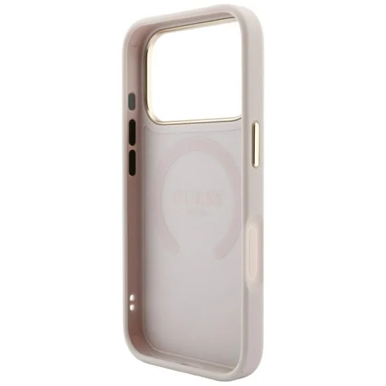 Guess - Saffiano Peony & Ring MagSafe (GUHMP18XPSAMSECP) - iPhone 18 Pro Max / iPhone 17 Pro Max - Pink