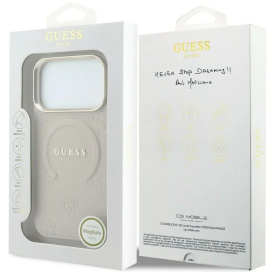 Guess - Saffiano Peony & Ring MagSafe (GUHMP18XPSAMSECP) - iPhone 18 Pro Max / iPhone 17 Pro Max - Pink