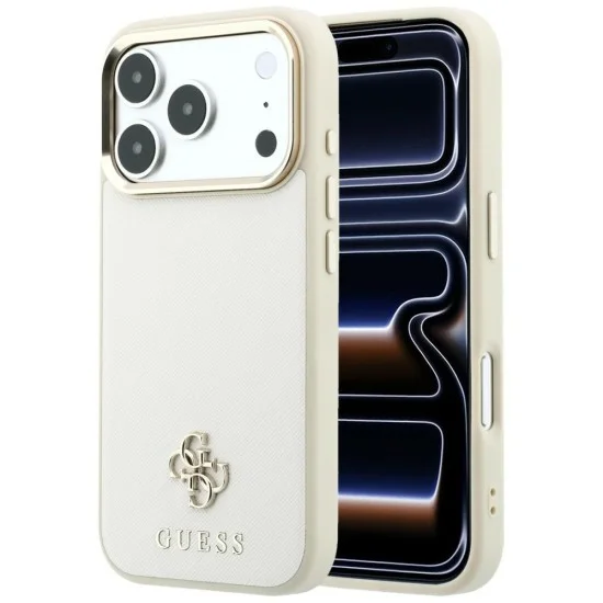 Калъф Guess Saffiano Small 4G Classic MagSafe (GUHMP18X6PSA4DME) - iPhone 18 Pro Max / iPhone 17 Pro Max - Бежов