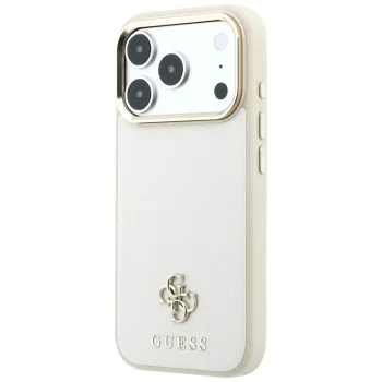 Калъф Guess Saffiano Small 4G Classic MagSafe (GUHMP18X6PSA4DME) - iPhone 18 Pro Max / iPhone 17 Pro Max - Бежов