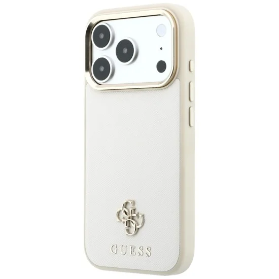 Калъф Guess Saffiano Small 4G Classic MagSafe (GUHMP18X6PSA4DME) - iPhone 18 Pro Max / iPhone 17 Pro Max - Бежов