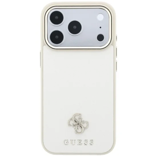 Калъф Guess Saffiano Small 4G Classic MagSafe (GUHMP18X6PSA4DME) - iPhone 18 Pro Max / iPhone 17 Pro Max - Бежов