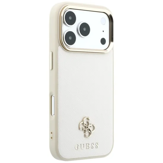 Калъф Guess Saffiano Small 4G Classic MagSafe (GUHMP18X6PSA4DME) - iPhone 18 Pro Max / iPhone 17 Pro Max - Бежов