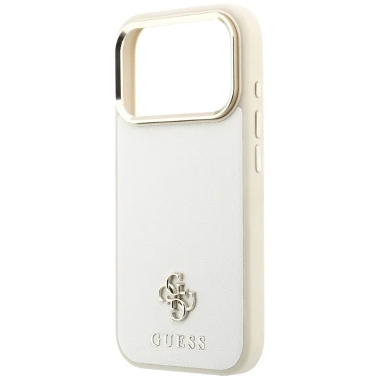 Калъф Guess Saffiano Small 4G Classic MagSafe (GUHMP18X6PSA4DME) - iPhone 18 Pro Max / iPhone 17 Pro Max - Бежов