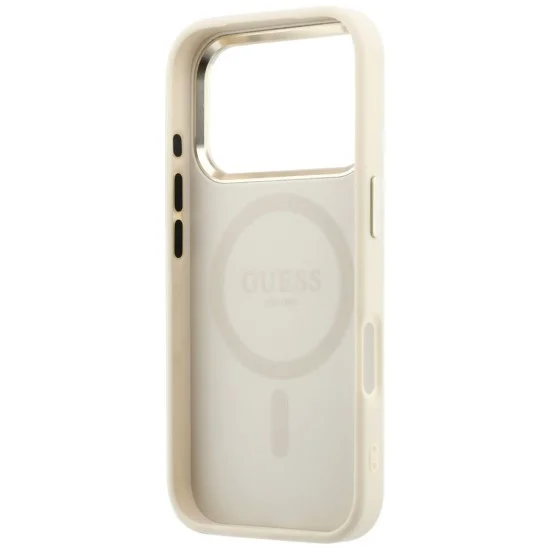 Калъф Guess Saffiano Small 4G Classic MagSafe (GUHMP18X6PSA4DME) - iPhone 18 Pro Max / iPhone 17 Pro Max - Бежов