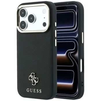 Калъф Guess Saffiano Small 4G Classic MagSafe (GUHMP18X6PSA4DMK) - iPhone 18 Pro Max / iPhone 17 Pro Max - Черен