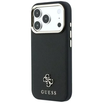 Калъф Guess Saffiano Small 4G Classic MagSafe (GUHMP18X6PSA4DMK) - iPhone 18 Pro Max / iPhone 17 Pro Max - Черен