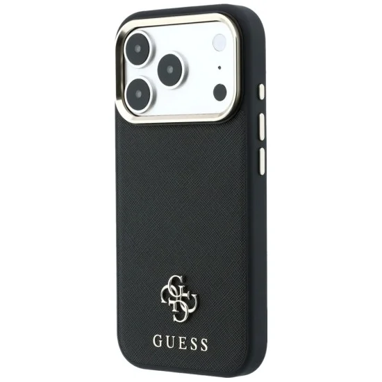 Калъф Guess Saffiano Small 4G Classic MagSafe (GUHMP18X6PSA4DMK) - iPhone 18 Pro Max / iPhone 17 Pro Max - Черен