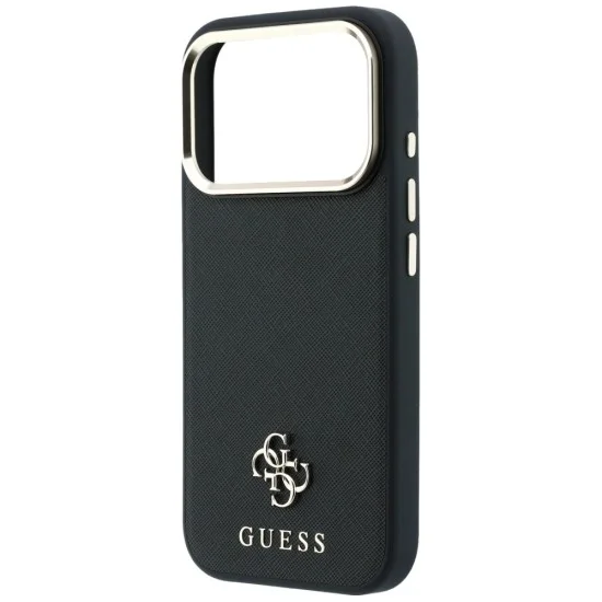 Калъф Guess Saffiano Small 4G Classic MagSafe (GUHMP18X6PSA4DMK) - iPhone 18 Pro Max / iPhone 17 Pro Max - Черен