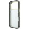 Guess - Zebra Glitter Triangle Logo MagSafe (GUHMP18L6HZPGTLS) - iPhone 18 Pro / iPhone 17 Pro - Silver