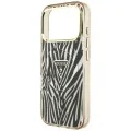 Калъф Guess Zebra Glitter Triangle Logo MagSafe (GUHMP18X6HZPGTLD) - iPhone 18 Pro Max / iPhone 17 Pro Max - Златист