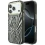 Калъф Guess Zebra Glitter Triangle Logo MagSafe (GUHMP18X6HZPGTLS) - iPhone 18 Pro Max / iPhone 17 Pro Max - Сребрист