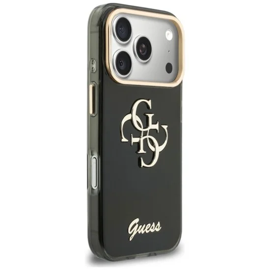 Калъф Guess IML 4G Metal Script (GUHCP18L5HC4MLSK) - iPhone 18 Pro / iPhone 17 Pro - Черен