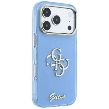 Калъф Guess IML 4G Metal Script (GUHCP18L5HC4MLSL) - iPhone 18 Pro / iPhone 17 Pro - Светлосин