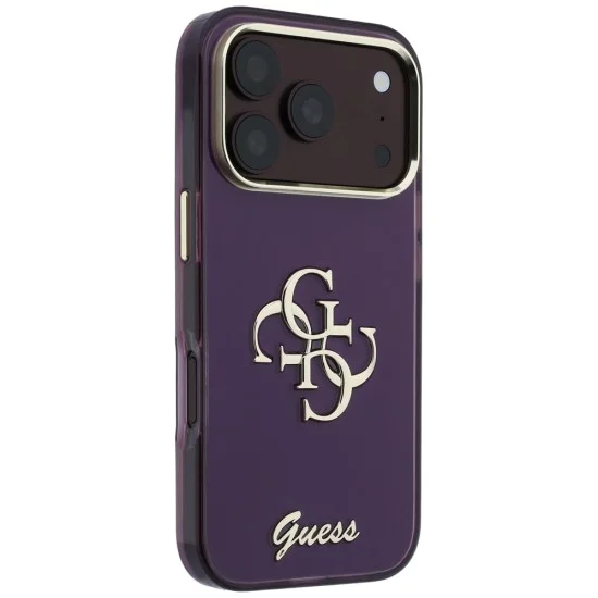 Калъф Guess IML 4G Metal Script (GUHCP18L5HC4MLSU) - iPhone 18 Pro / iPhone 17 Pro - Бордо