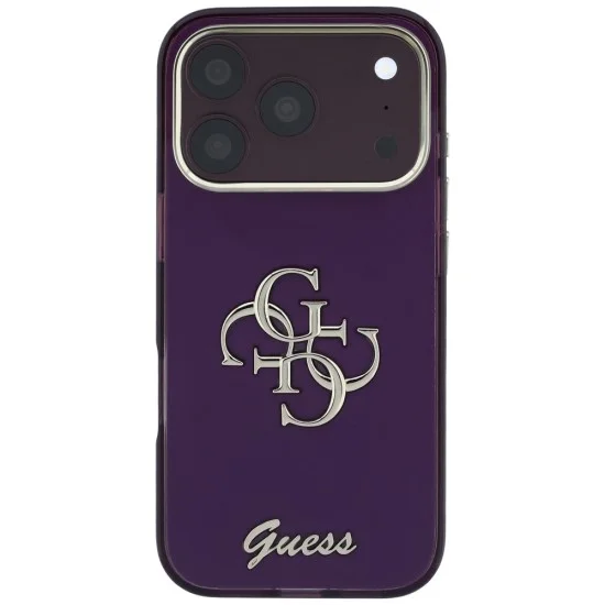 Калъф Guess IML 4G Metal Script (GUHCP18L5HC4MLSU) - iPhone 18 Pro / iPhone 17 Pro - Бордо