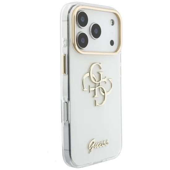 Калъф Guess IML 4G Metal Script (GUHCP18X5HC4MLSH) - iPhone 18 Pro Max / iPhone 17 Pro Max - Бял