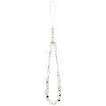 Калъф Guess IML Flowers Electroplated with Pearl Strap MagSafe (GUHMP18XHCPOFPH) - iPhone 18 Pro Max / iPhone 17 Pro Max - Бял