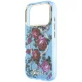 Калъф Guess IML Glitter Blossom Roses MagSafe (GUHMP18L6HTBGSLB) - iPhone 18 Pro / iPhone 17 Pro - Светлосин