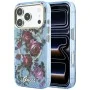 Калъф Guess IML Glitter Blossom Roses MagSafe (GUHMP18L6HTBGSLB) - iPhone 18 Pro / iPhone 17 Pro - Светлосин