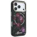 Калъф Guess IML Glitter Blossom Roses MagSafe (GUHMP18L6HTBGSLK) - iPhone 18 Pro / iPhone 17 Pro - Черен