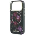 Калъф Guess IML Glitter Blossom Roses MagSafe (GUHMP18L6HTBGSLK) - iPhone 18 Pro / iPhone 17 Pro - Черен