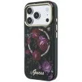 Калъф Guess IML Glitter Blossom Roses MagSafe (GUHMP18L6HTBGSLK) - iPhone 18 Pro / iPhone 17 Pro - Черен