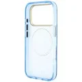 Калъф Guess IML Glitter Blossom Roses MagSafe (GUHMP18X6HTBGSLB) - iPhone 18 Pro Max / iPhone 17 Pro Max - Светлосин
