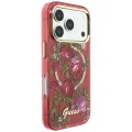 Калъф Guess IML Glitter Blossom Roses MagSafe (GUHMP18X6HTBGSLU) - iPhone 18 Pro Max / iPhone 17 Pro Max - Бордо