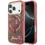 Калъф Guess IML Glitter Blossom Roses MagSafe (GUHMP18X6HTBGSLU) - iPhone 18 Pro Max / iPhone 17 Pro Max - Бордо