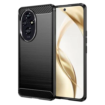Калъф за Honor 200 - Carbon Silicone - Черен