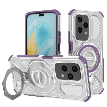 Калъф за Honor 200 Lite - Carbon Shield PRO - Лилав прозрачен