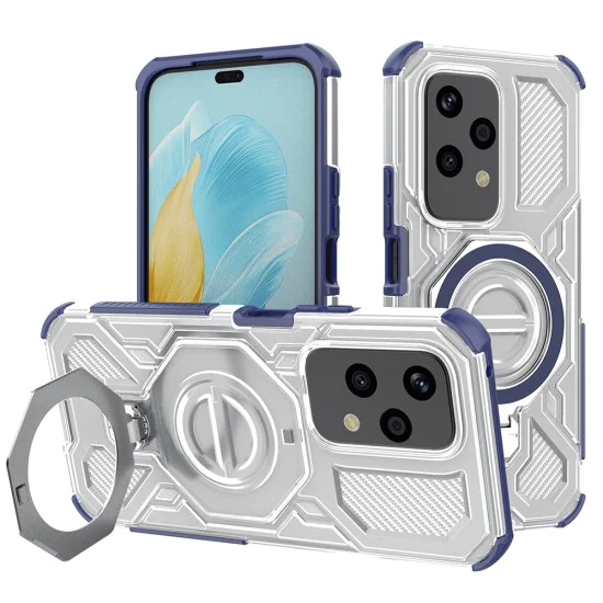 Калъф за Honor 200 Lite - Carbon Shield PRO - Син Прозрачен