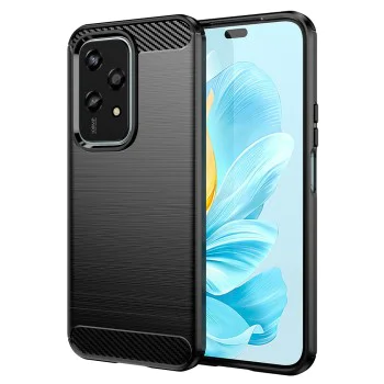 Калъф за Honor 200 Lite - Carbon Silicone - Черен