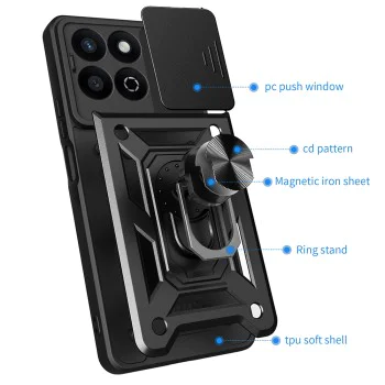 Калъф за Honor 200 Smart / X7c - CamShield Series - черен