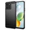 Калъф за Honor 200 Smart / X7c - Carbon Silicone - Черен