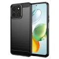 Калъф за Honor 200 Smart / X7c - Carbon Silicone - Черен