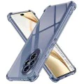 Калъф за Honor 200 - Techsuit - Удароустойчив Clear Silicone - Опушено Черен