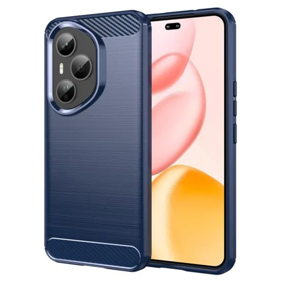 Калъф за Honor 400 Pro - Techsuit - Carbon Silicone - Син