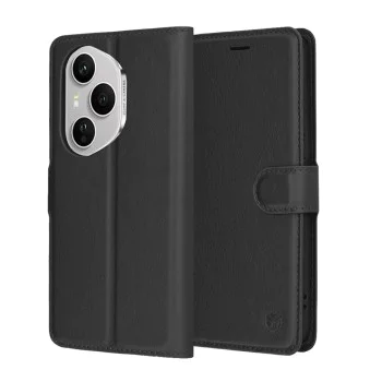 Калъф за Honor 400 Pro - Techsuit - Leather Folio - Черен