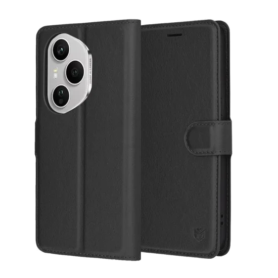 Калъф за Honor 400 Pro - Techsuit - Leather Folio - Черен