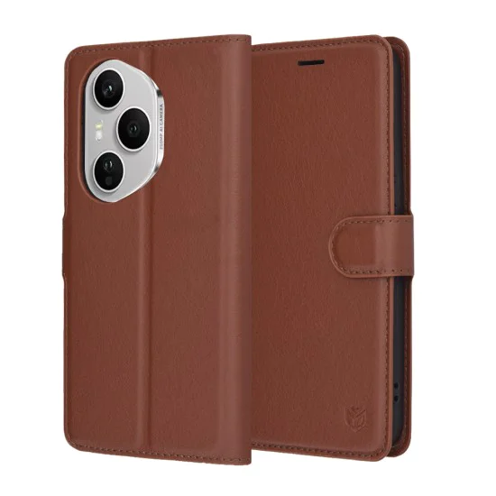 Калъф за Honor 400 Pro - Techsuit - Leather Folio - Кафяв