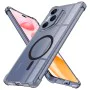 Калъф за Honor 400 Pro - Techsuit - Удароустойчив Clear Silicone MagSafe - Опушено Черен