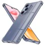 Калъф за Honor 400 Pro - Techsuit - Удароустойчив Clear Silicone - Опушено Черен